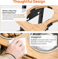 Adjustable Height Pet Feeder Stand with 2 Dishwasher-Safe Stainless - image 4