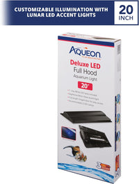 Aqueon LED Deluxe Fish Tank Aquarium Full Hood, Black - 20" - image 4