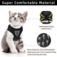 Cat Vest Harness and Leash Set - Black / X-Small (Chest: 8"-9") - image 2