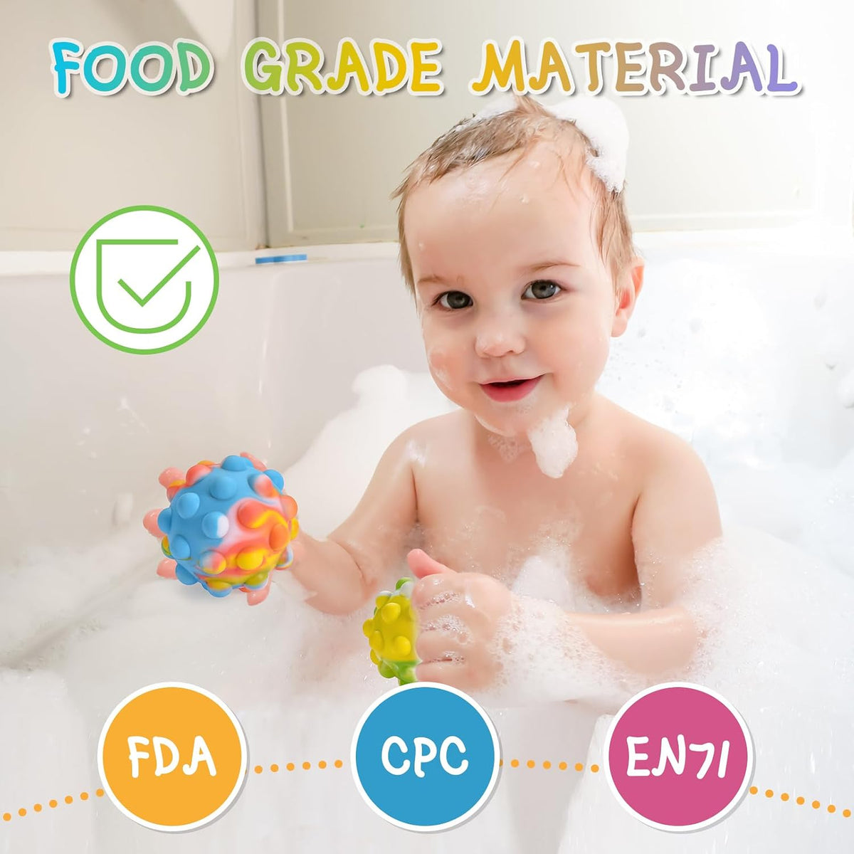 Pop It Stress Ball,Easter Basket Stuffers 3D Food-Grade Silicone,Squeeze Sensory Toy - image 3