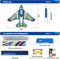 SGftre Delta Kite for Kids & Adults，Extremely Easy to Fly - Blue-3 - image 2