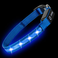 Super Bright LED Dog Collar, Waterproof Light up Collars – Essentials for Dogs - S (Width:0.6",Length:10" - 14.5") / Blue - image 2