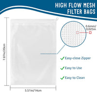 10pc Filter Media Bags for Aquarium - 7.9"x5.5" - 10pack / White - image 4