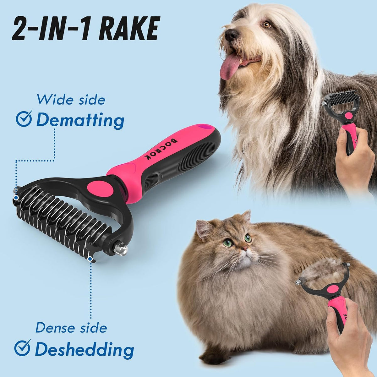 Docrok Pet Grooming Combo - Pink - image 2