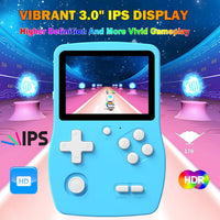 32 Bit Handheld Games for Kids Preloaded 139 Retro Video Games - Blue - image 3
