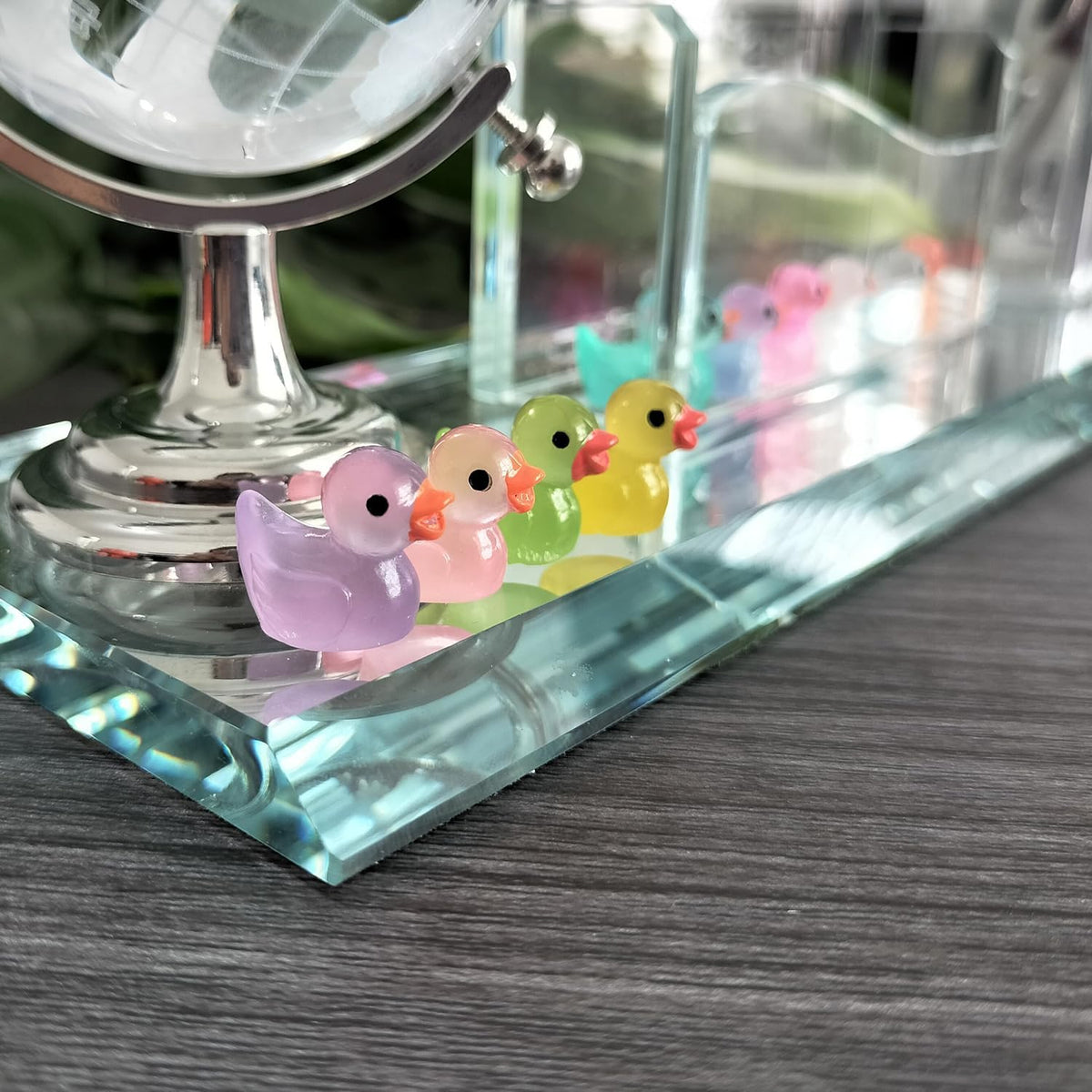 Cidinge 60 Pcs Mini Resin Ducks Luminous Tiny Ducks Miniature Duck - Mini Luminous Ducks - image 3