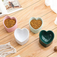 Pink Ceramic Raised Cat Bowls - Green - image 4