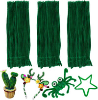 Black Pipe Cleaners for Crafts, Craft Supplies, Arts and Crafts - Christmas Green