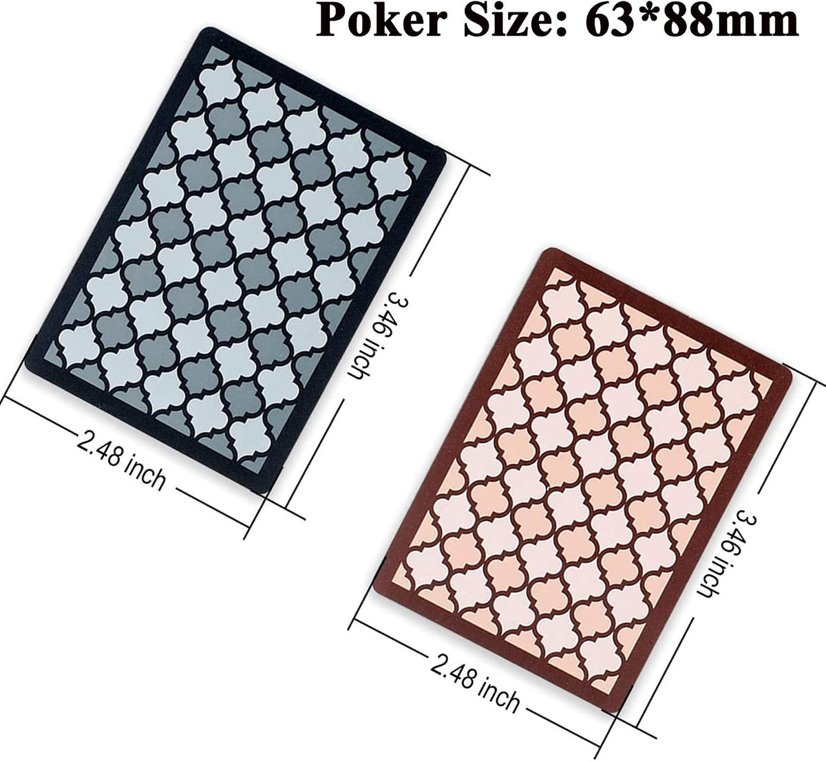 Teskyer Waterproof Plastic Playing Cards, 2 Decks, Large Index – Fun for Kids & Family - 2 Pack (Standard Index) - image 4