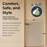 Heavy Duty Door Protector from Dog Scratching 16 x 30'' Transparent - 2 Pack / 36 x 20'' - image 2