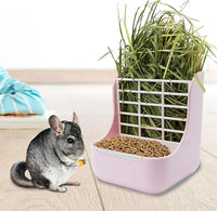 Litewoo Rabbit Hay Feeder Food Bowl Feeding Rack for Small Animal Guinea Pig Chinchilla Bunny Cage Accessories