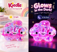 Premium Cloud Squishy Toy, Glow in the Dark Stress Ball - Pink - image 2
