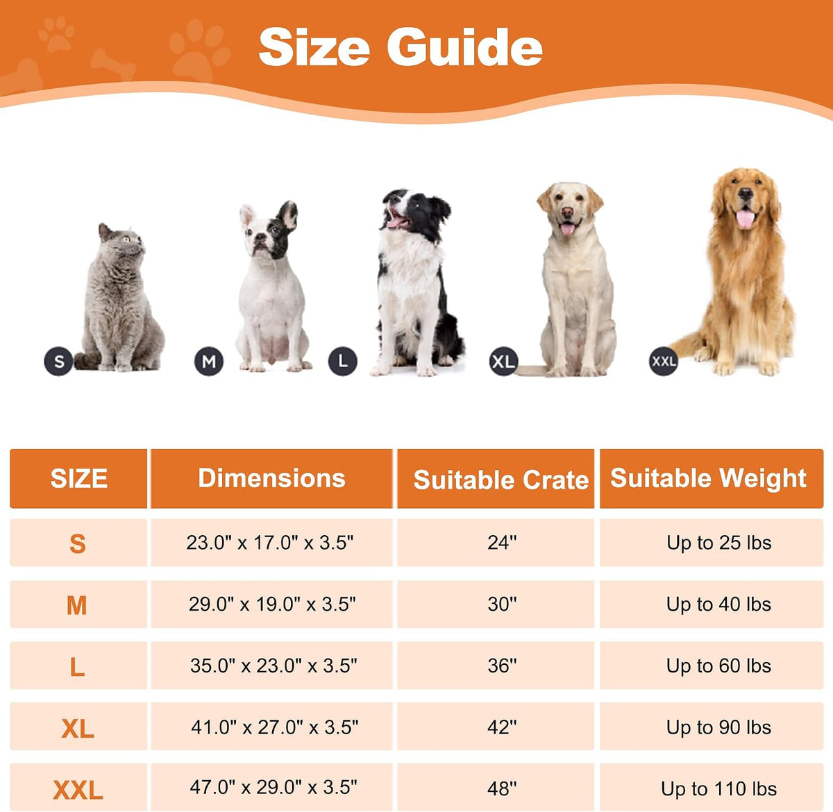 POCBLUE Deluxe Washable Dog Bed for Large Dogs Dog Crate Mat 35 Inch - 41.0"l X 27.0"w X 3.5"th / Grey - image 4