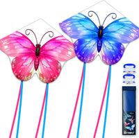 SGftre Colorful Butterfly Kite - Light Blue+Light Pink