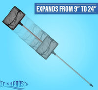 Long Handle Fine Net Fish Tank Net, Retractable 24 inches - 6 Inch - image 3