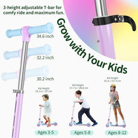 BELEEV V2 Scooters for kids Light-Up Wheels & Stem & Deck - Purple - image 4
