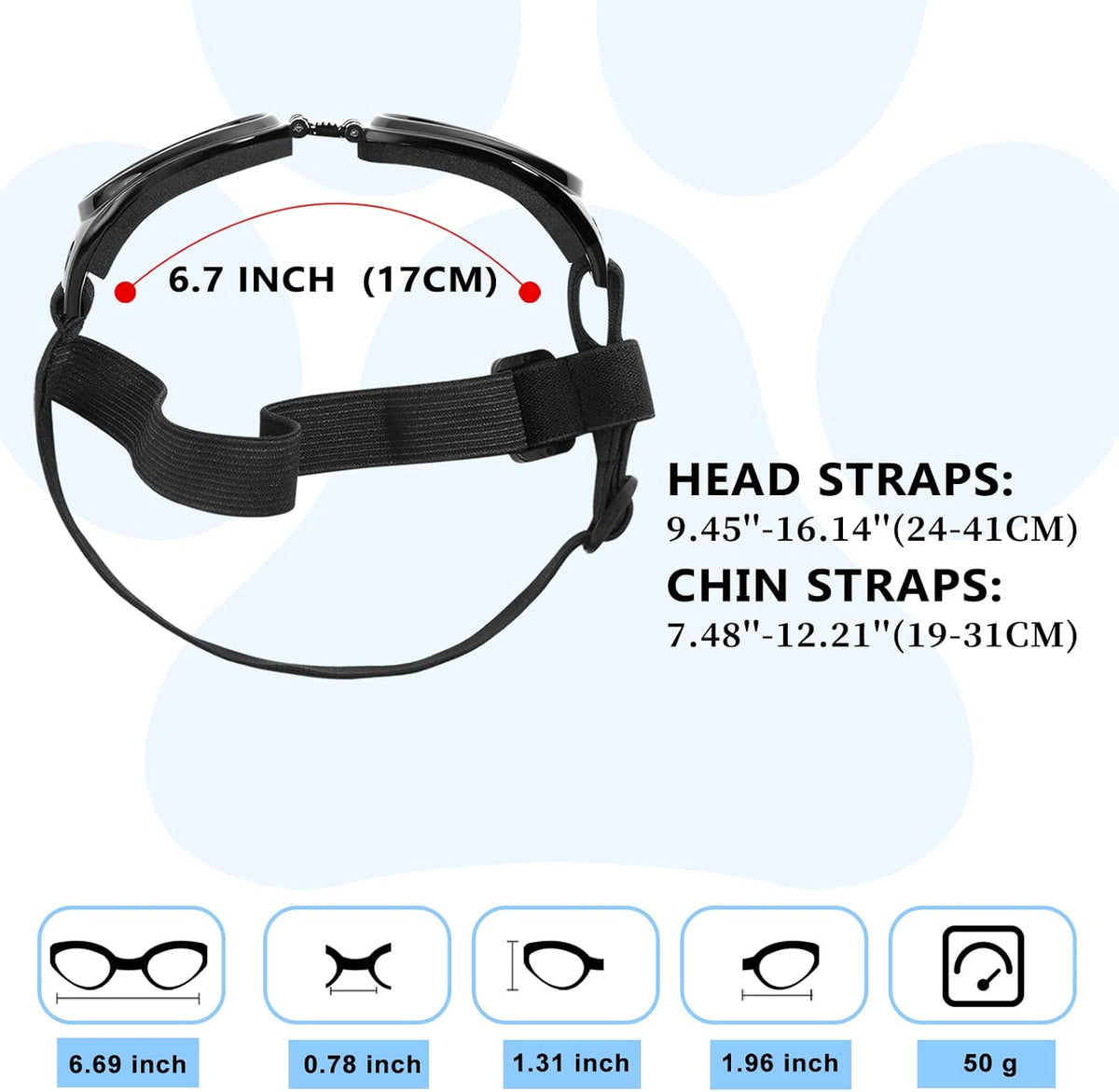 QUMY Dog Sunglasses Dog Goggles for Medium Large Breed Dogs Eye - Blue - image 3