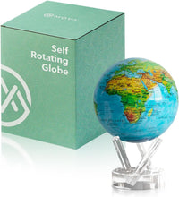 MOVA Self Rotating Globe, Ocean Blue Relief Classic – Fun for Kids & Family - Classis (4.5")