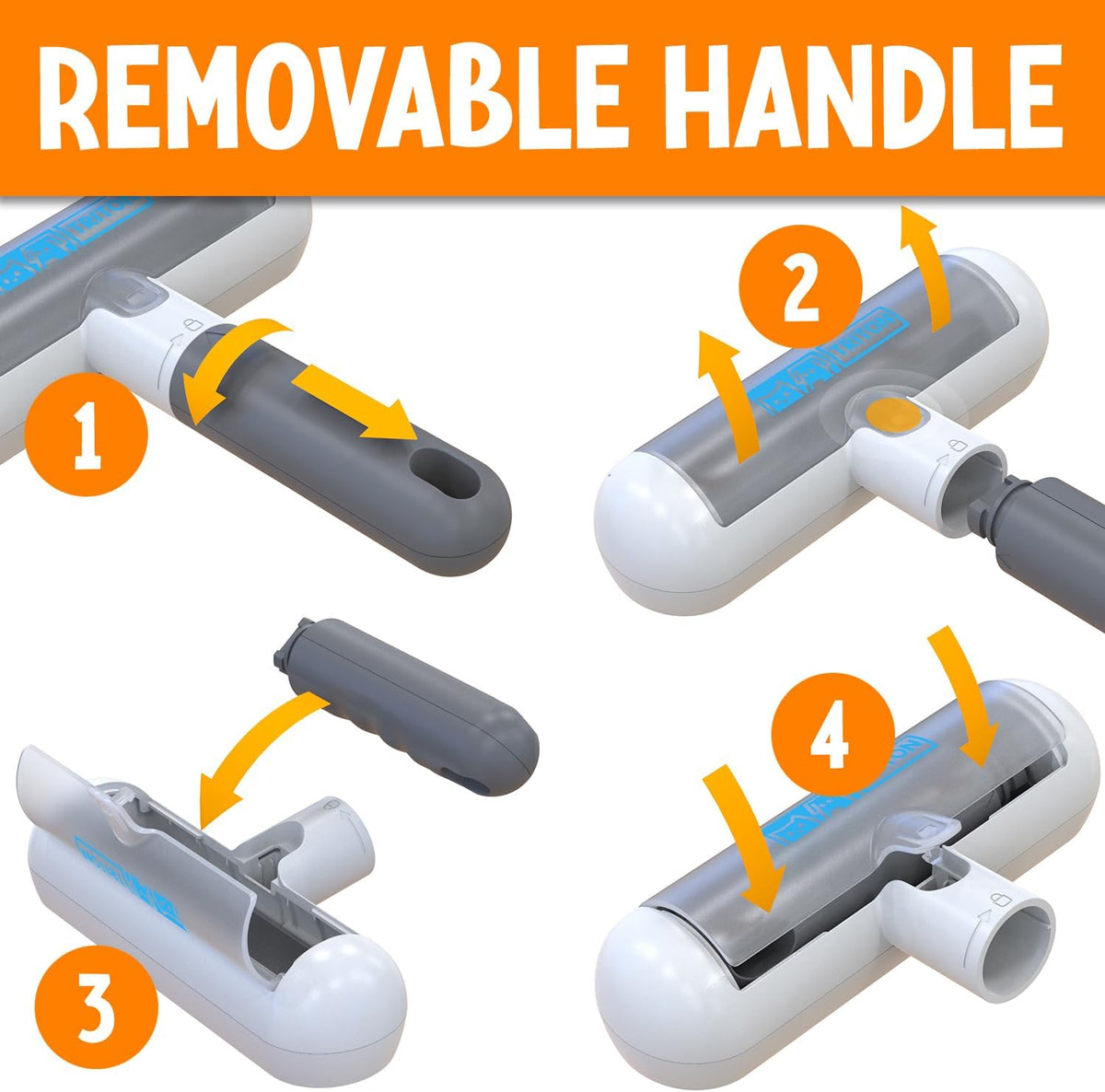 Triton Pet Hair Removal Tool w/Fur Trapping Compartment - Gray/White / Small - image 4