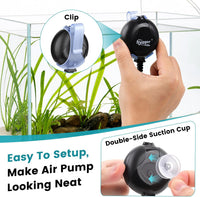 hygger Quiet Mini Air Pump for Aquarium 1.5 Watt Oxygen Fish Air Pump - Black - image 4