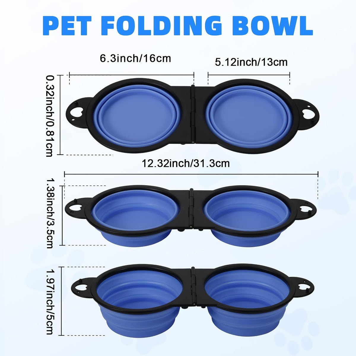 Collapsible Dog Bowls, Small Portable Travel Dog Bowls – Essentials for Dogs - Light Purple - image 3