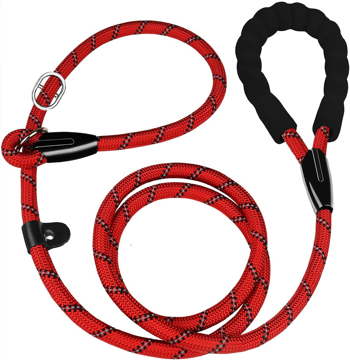 Dog Leash, 6 FT Heavy Duty Dog Leashes with Comfortable Padded Handle,Black – Essentials for Dogs - Red / 5 Feet x 1/2 Inch