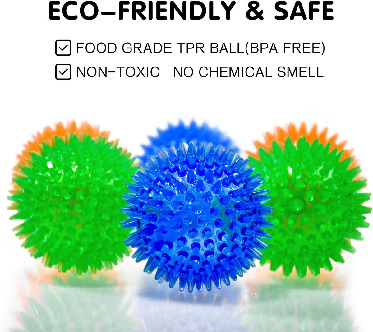 Squeaky Balls for Pet Small Puppy - Small Set of 6 / Multi - image 2