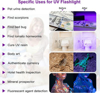 COSOOS 2 Pack UV Flashlight - Silver / 4 Pack - image 3