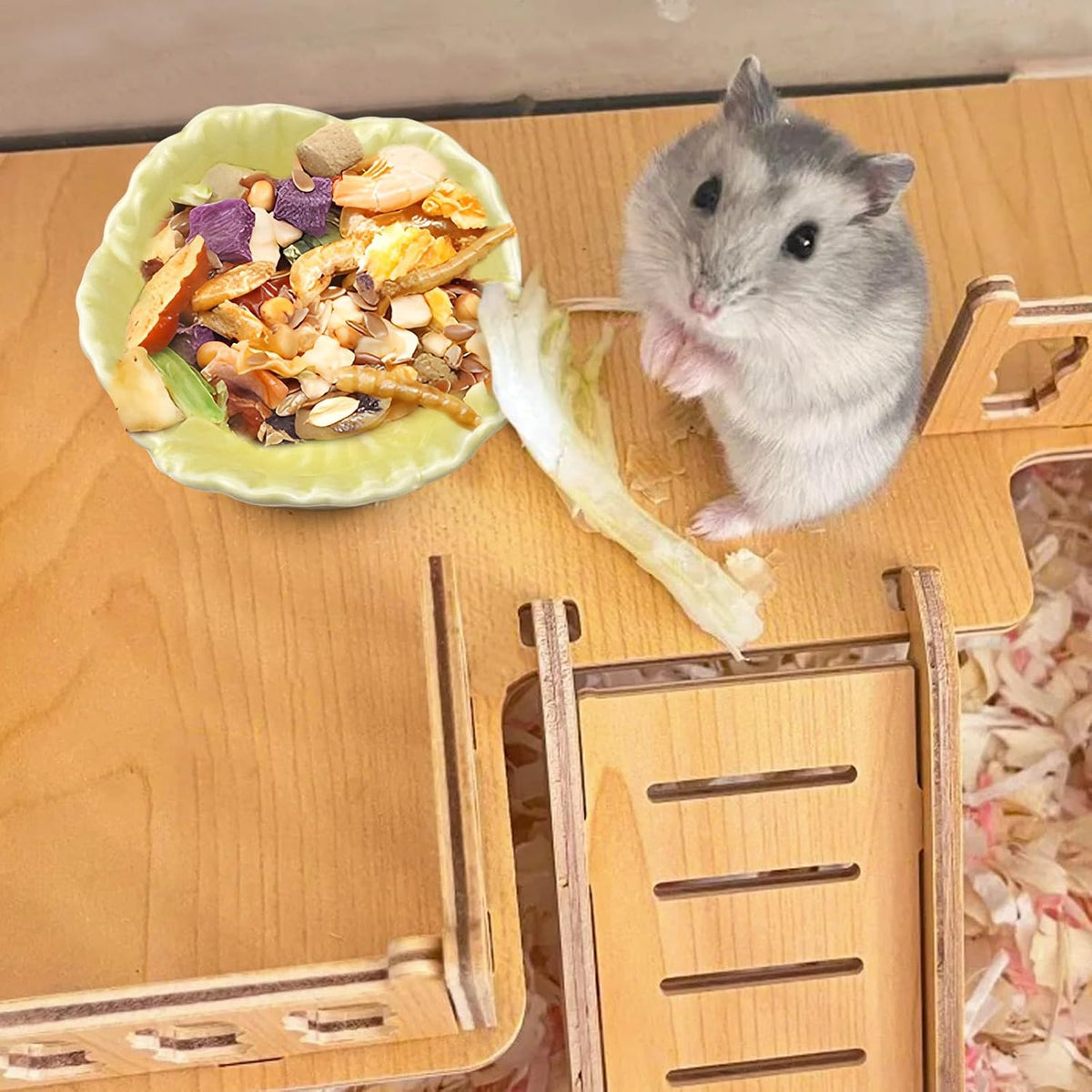 Small Ceramic Pet Hamster Bowl - s,1pc / Yellow - image 3