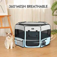 X-ZONE PET Foldable Dog Playpen - Small / Blue - image 4