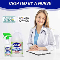 ZORBX Unscented Odor Eliminator for Strong Odor 16 Oz + 64 Oz - Used in Hospitals & Healthcare Facilities - Advanced Trusted Formula, Fast-Acting Odor Remover Spray for Dog, Cat, House & Carpet