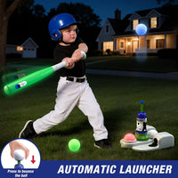 QDRAGON 2 in 1 T Ball Sets for kids Automatic Pitching Machine – Fun for Kids & Family - Blue+red - image 3