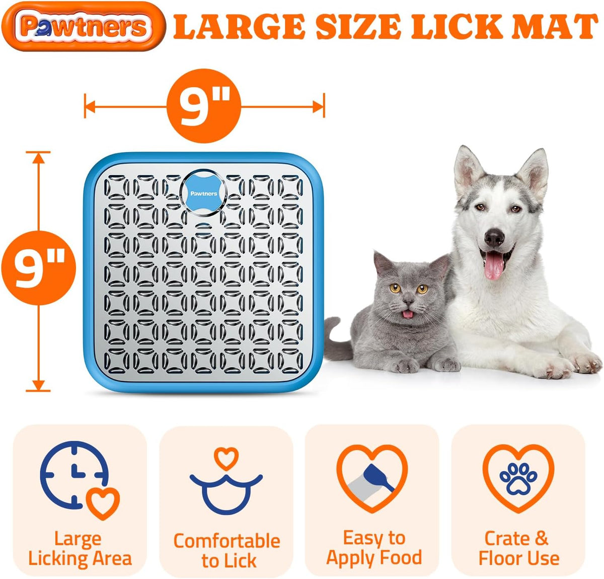 Stainless Steel Large Lick Mat for Dogs - blue / 1pack - image 4