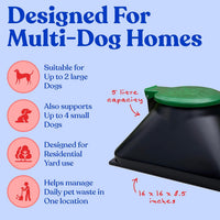 Doggie Dooley Pet Waste Digester, Black with Green - Large / Pyramid Style - image 3