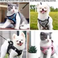 Dog Harness with Leash Set, Step-in Adjustable Puppy Pet Vest - Pink / XXS(Chest:10"-12") - image 3