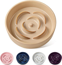 vancasso Slow Feeder Dog Bowl - S - 0.6 Cups / Khaki