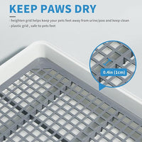 Oncpcare 22x18 Super Large Rabbit Litter Box with Grate for Cage, Extra Large Bunny Restroom Tray Pan Toilet, Fits 2 Rabbits
