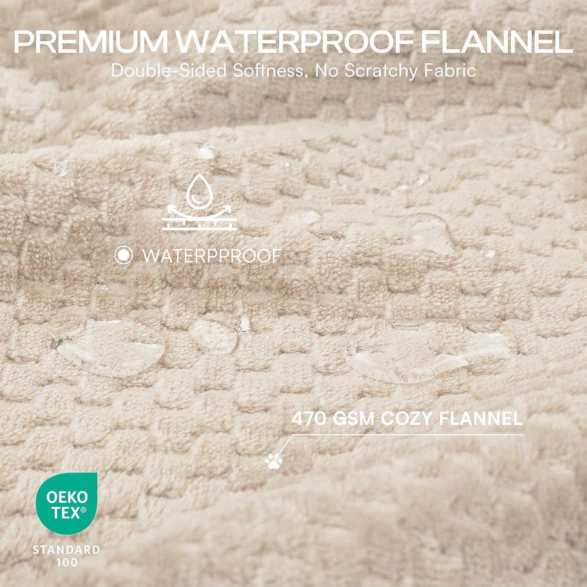 Luciphia Waterproof Blanket for Dog - Beige / KING(100''x82'') - image 2