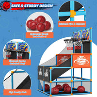 Arcade Basketball Game Set Boy Toys Indoor Outdoor Kids Basketball - Sky Blue - image 3