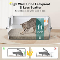 Stainless Steel Litter Box - Silver Grey / XL - image 2