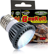 5 watt UVB LED reptile light bulb with E26 socket for desert-dwelling reptiles