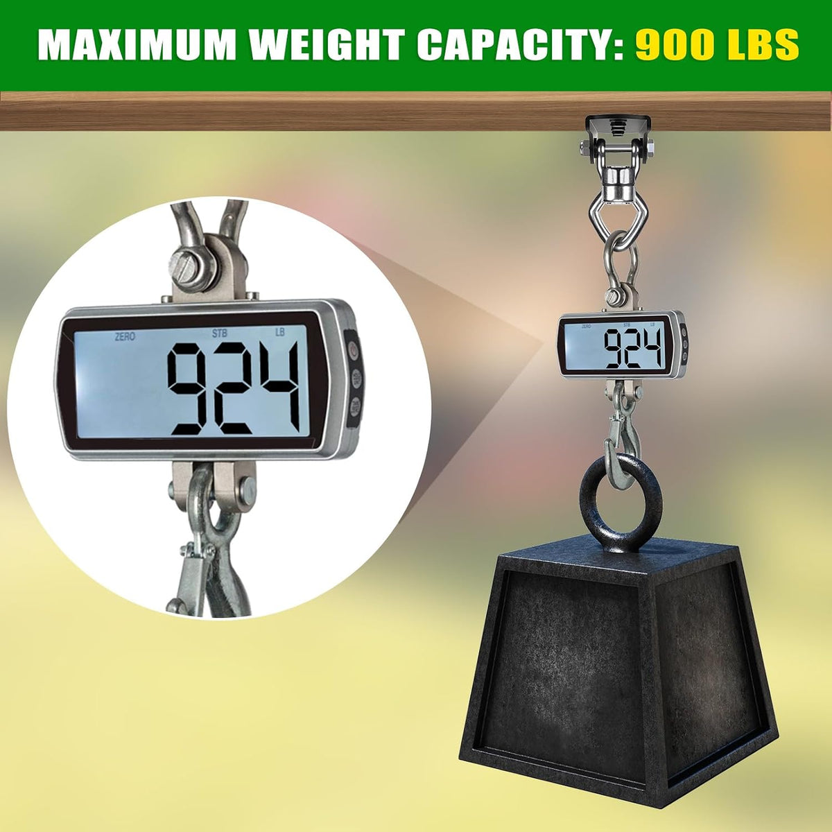 2Pack Heavy Duty Swing Hanger 180° Ceiling Swing Mount 2000 LBS - Ball Bearing 360° Swivel Diamond Hook ( 1 Pack ) - image 3