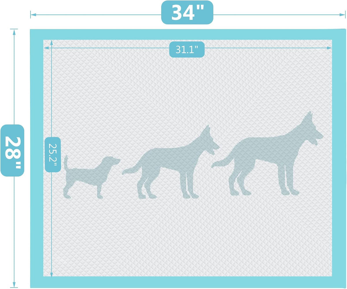 BESTLE Extra Large Pet Training and Puppy Pads Pee Pads for Dogs - 18-Count - image 3
