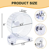 Hamster Wheel, 8.7" Super-Silent Exercise Wheels - Transparent / Small - image 4
