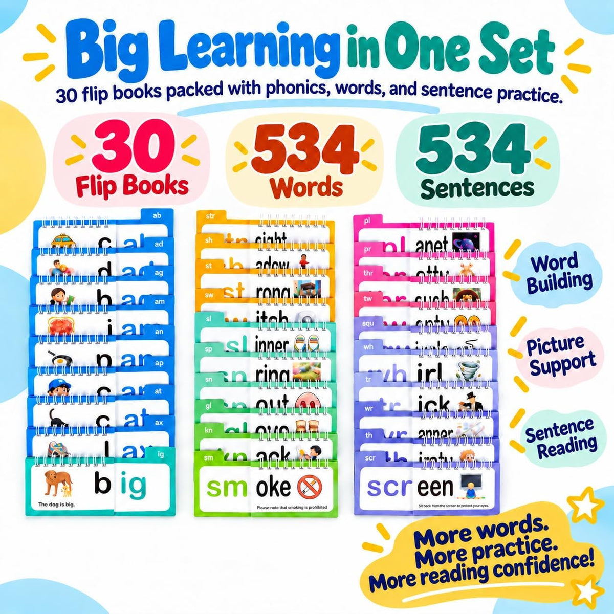 Alened addition and subtraction flash cards with rings and dry-erase markers - view 8