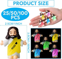 CroBlissful 50 little Jesus figurines that glow in the dark, five colors - view 11