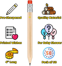 Baby Shower Pencils for Party Games, Neutral - Wood - Baby Shower - image 3