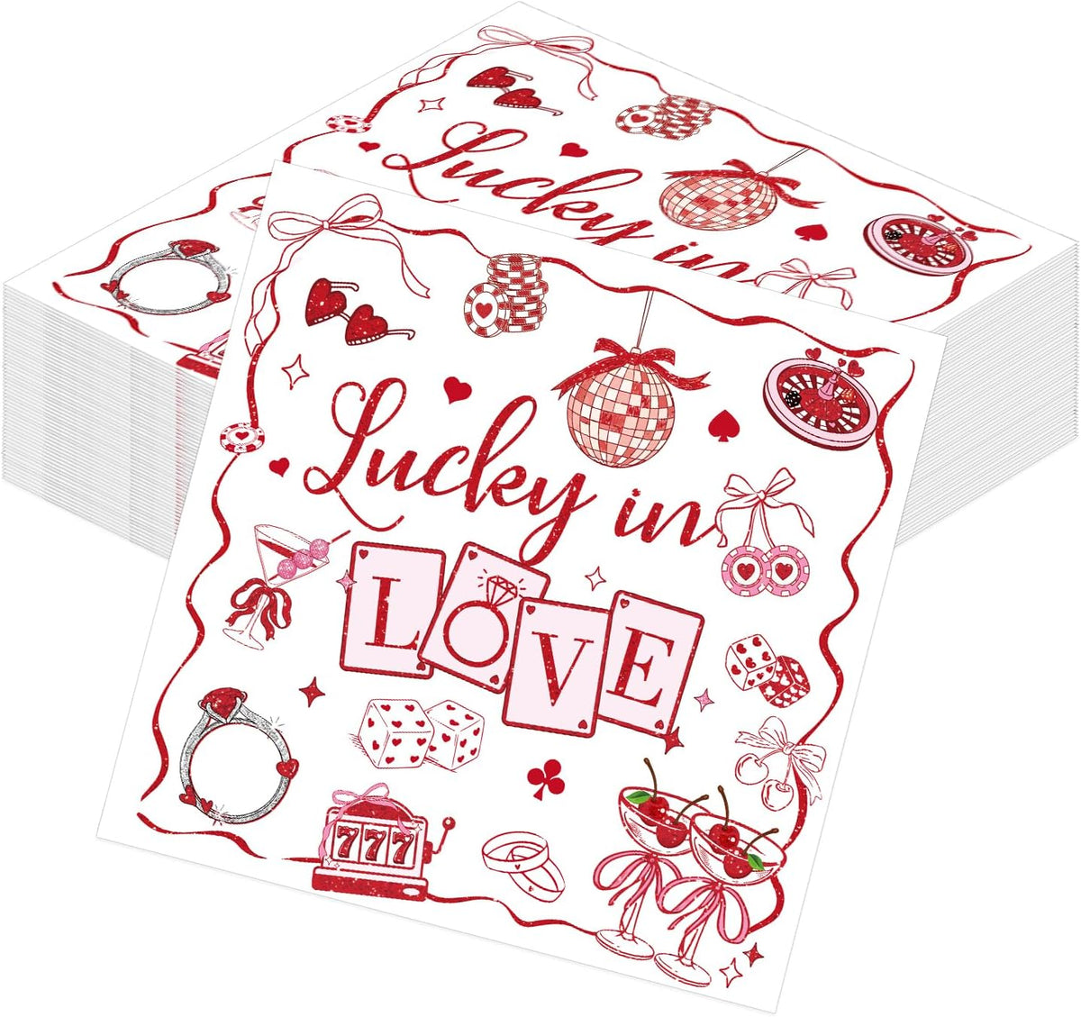 Yoyuspy 50 pink pumpkin baby shower napkins in gingham and polka dot prints - view 5