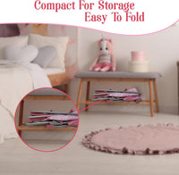 New York Doll Collection 12-inch baby doll with pacifier and pink striped fabric stroller - view 3