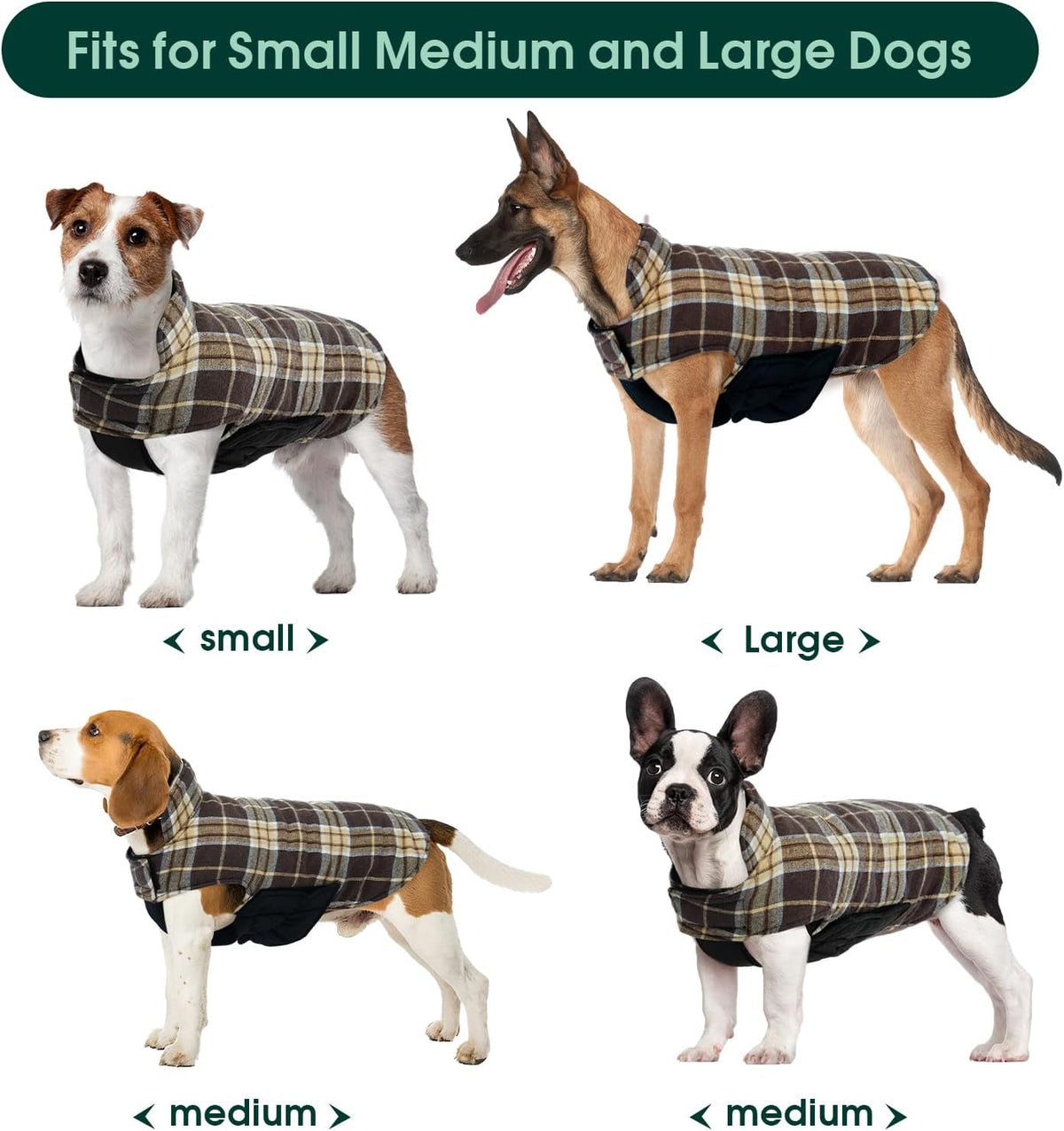 Kuoser Waterproof Dog Coat - New Brown / 3X-Large (Pack of 1) - image 2